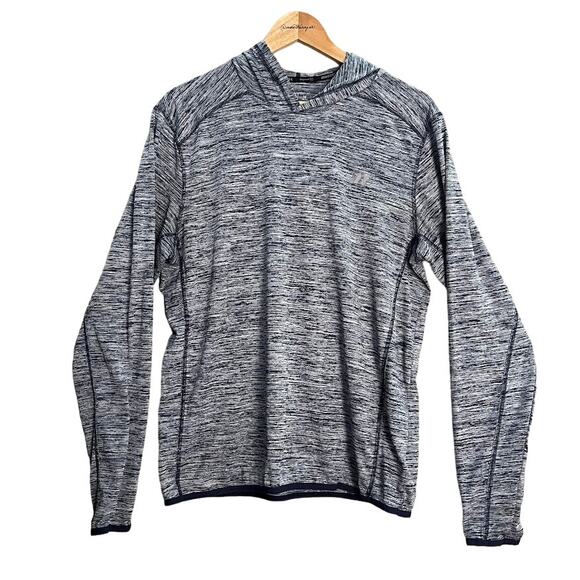 Russell Athletic Other - Russell Dri-Power‎ 360 Heathered Navy Gray Hooded Long Sleeve Size Medium